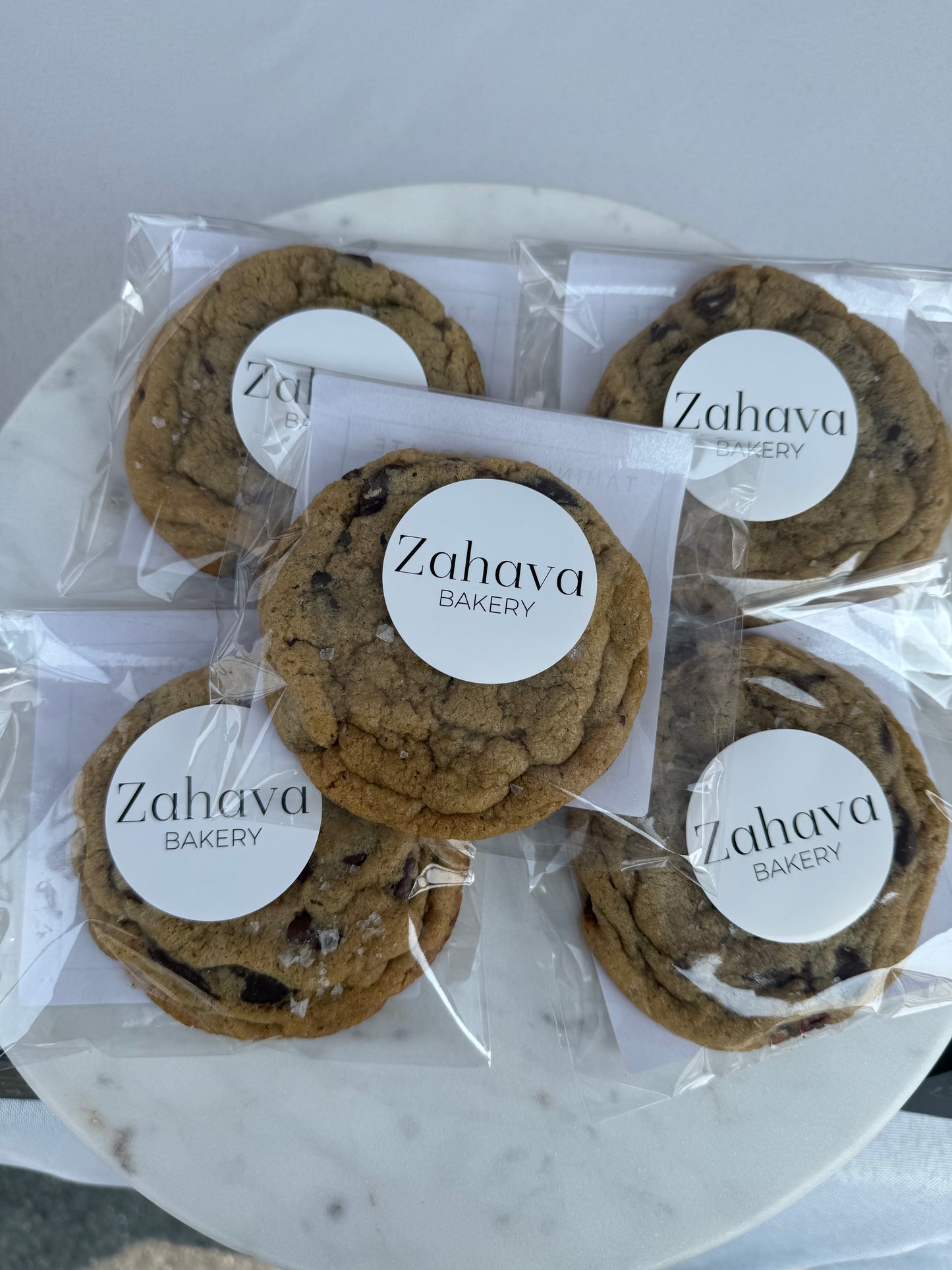 Individually Packaged Tahini Chocolate Chip Cookies