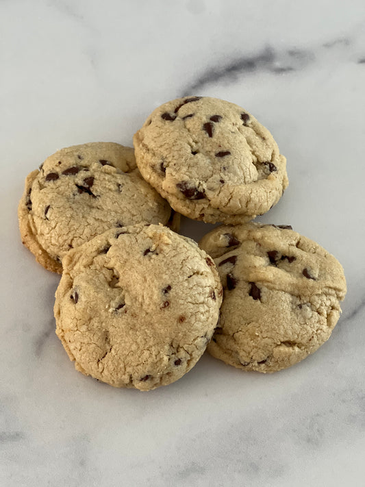 Tahini Chocolate Chip Shortbread Cookies